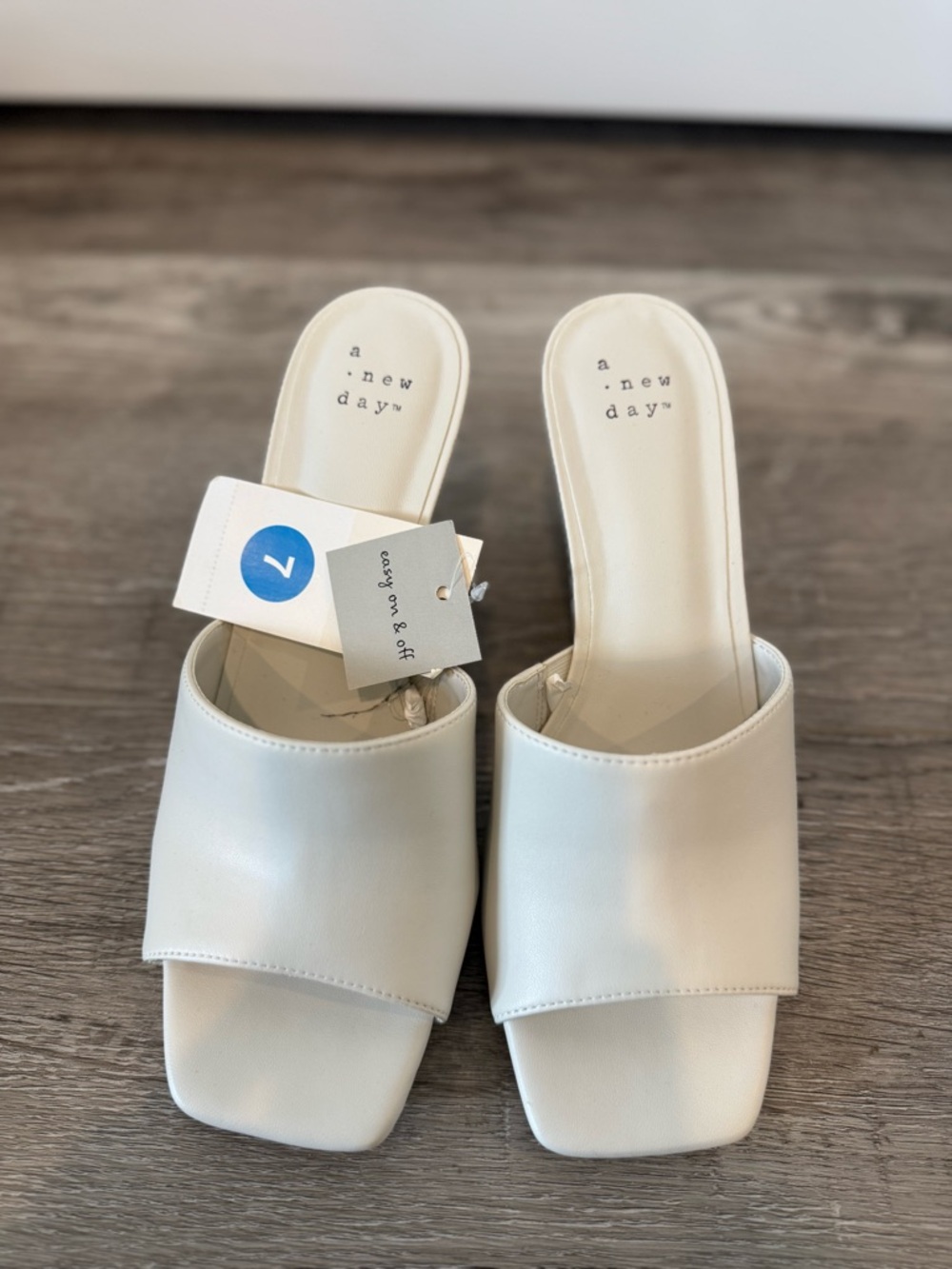 NWT A New Day White Wedge Sandals